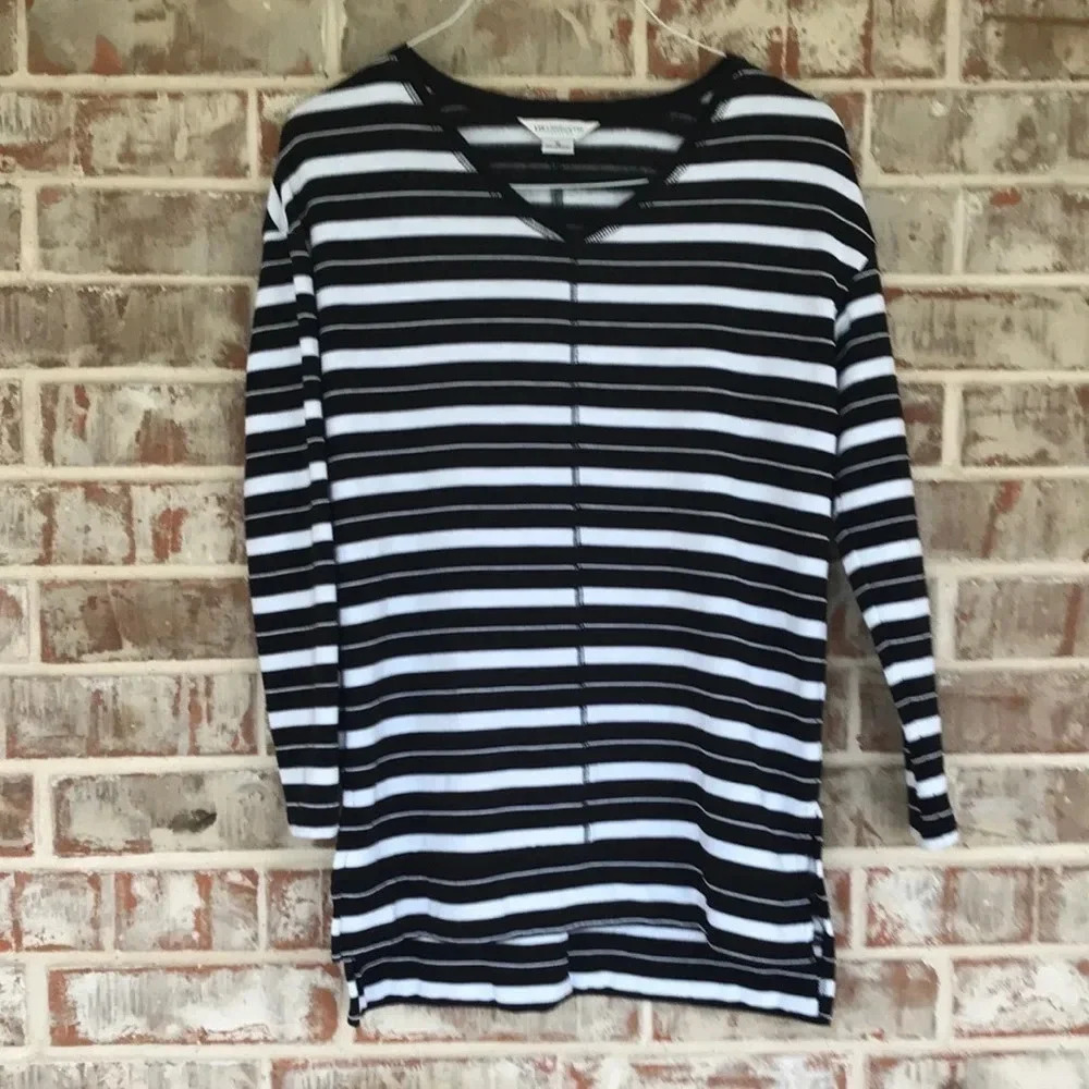 Liz Claiborne Weekend Striped V-neck Sweater
